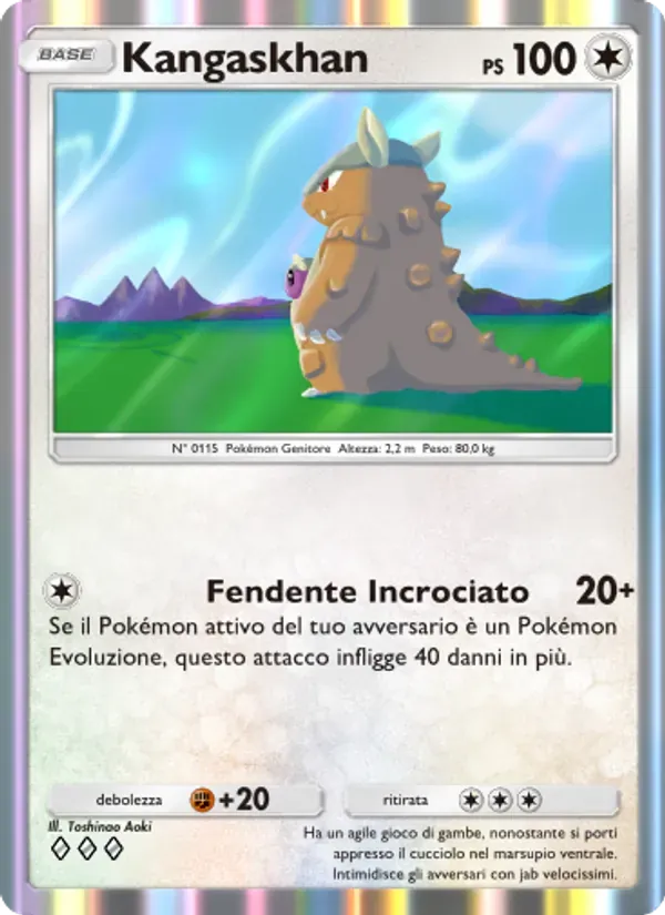 Kangaskhan card in Italian