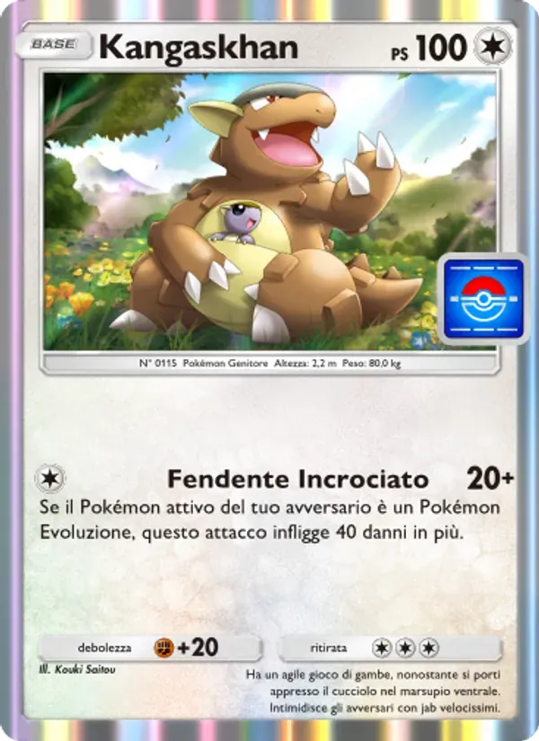 Kangaskhan card in Italian