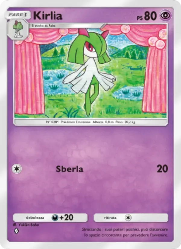 Kirlia card in Italian