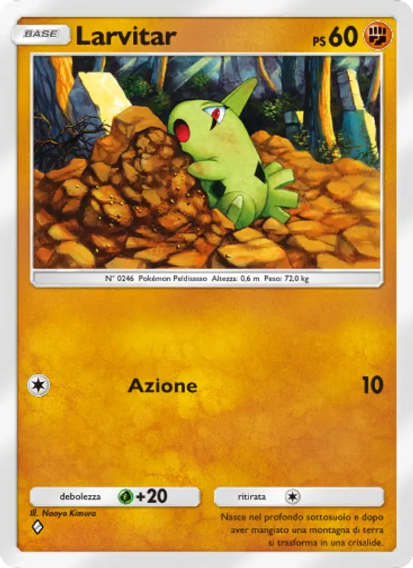 Larvitar card in Italian