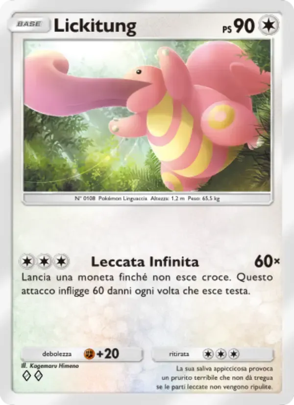 Lickitung card in Italian