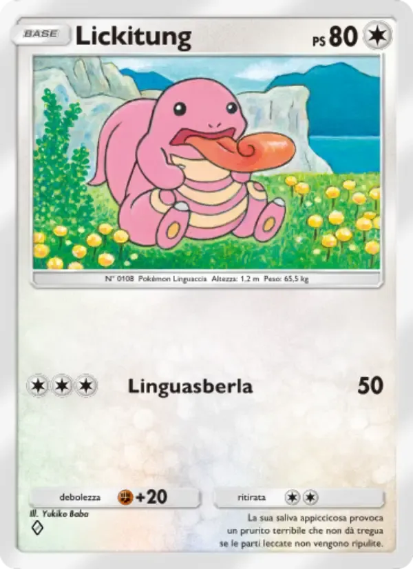 Lickitung card in Italian