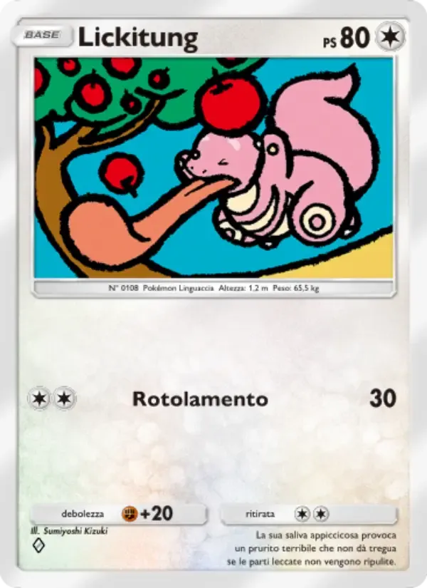 Lickitung card in Italian