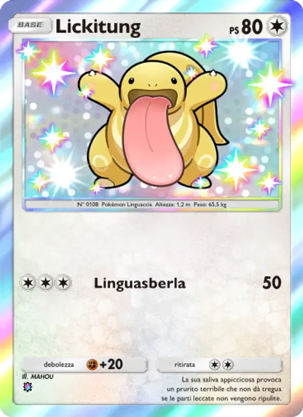 Lickitung card in Italian