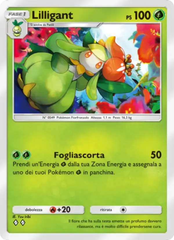 Lilligant card in Italian