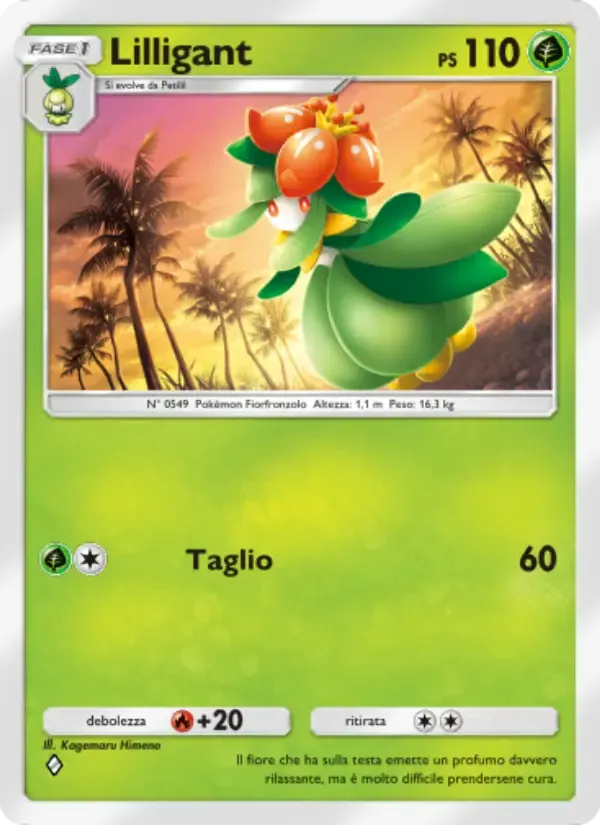 Lilligant card in Italian