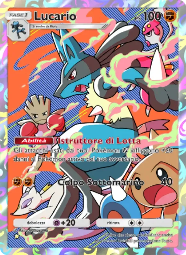 Lucario card in Italian