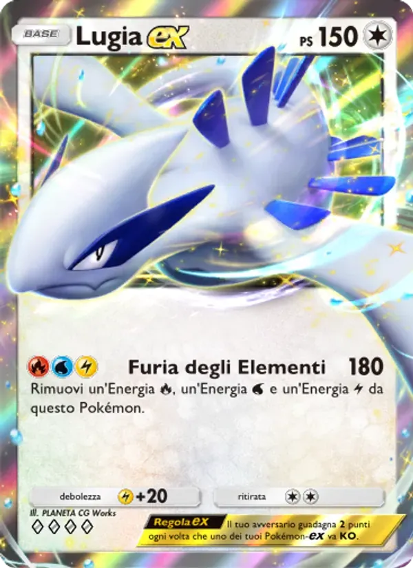 Lugia ex card in Italian