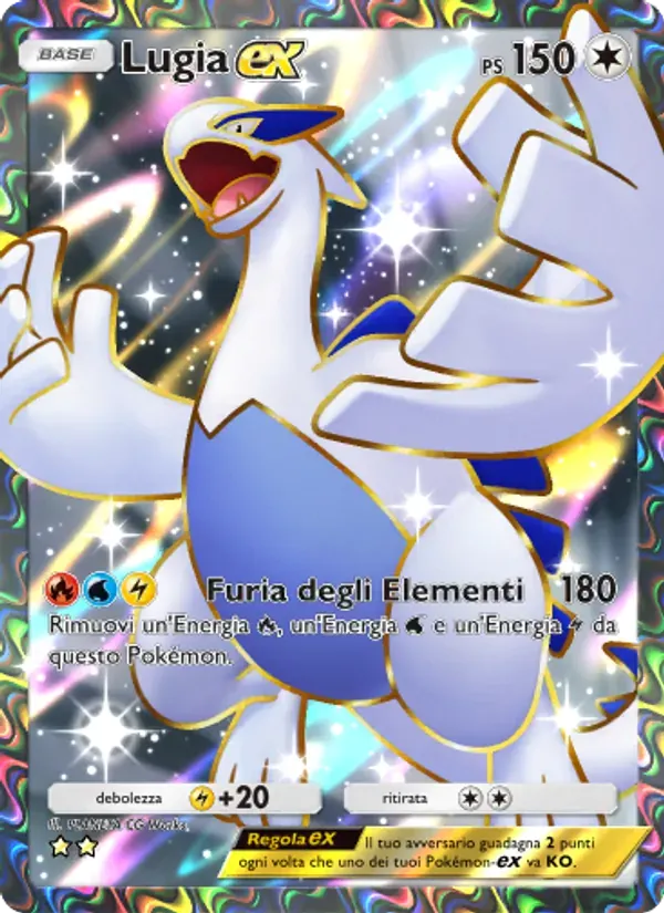 Lugia ex card in Italian