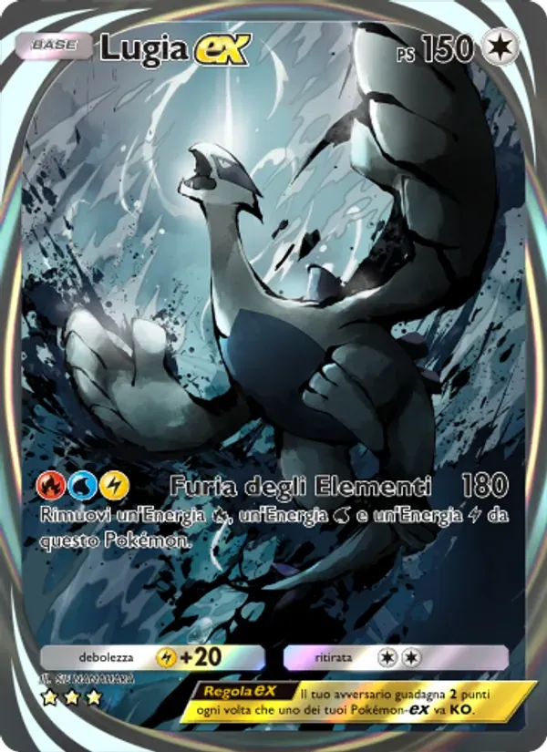 Lugia ex card in Italian