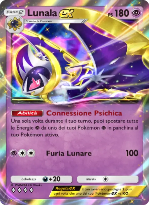 Lunala ex card in Italian
