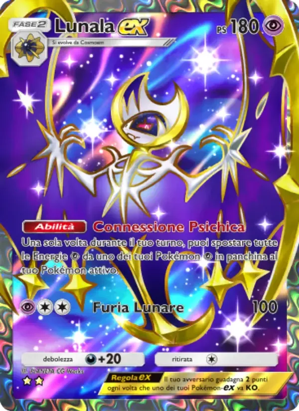 Lunala ex card in Italian