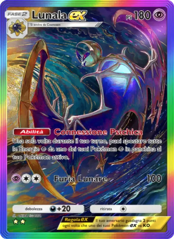 Lunala ex card in Italian