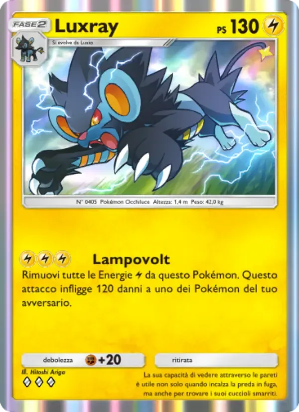 Luxray card in Italian