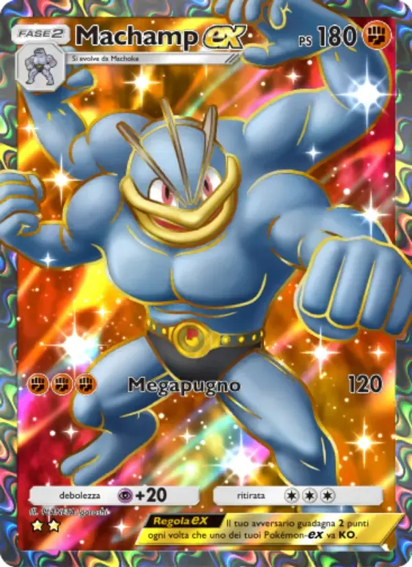 Machamp ex card in Italian