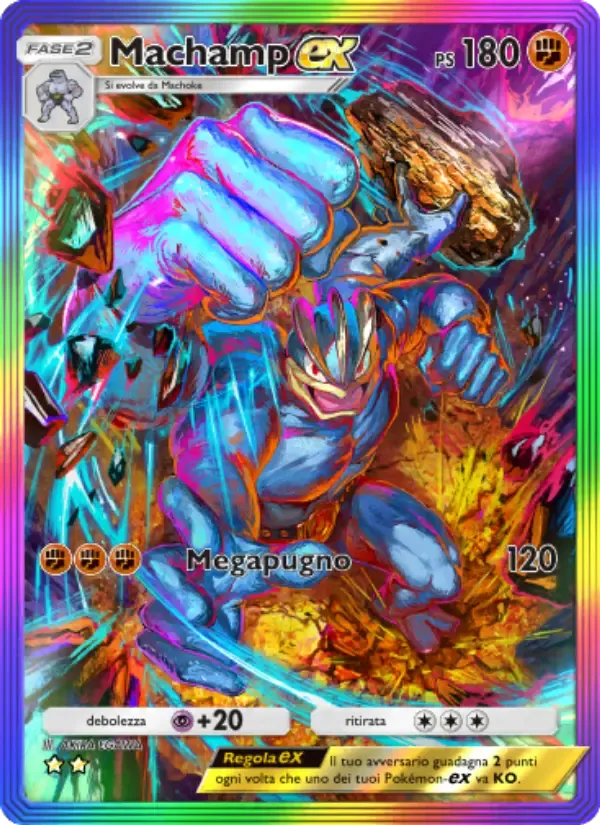 Machamp ex card in Italian