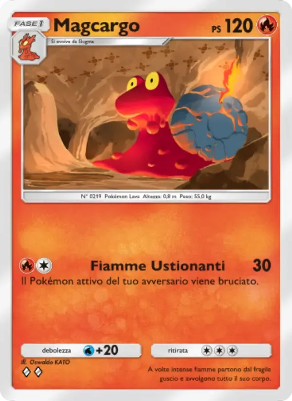 Magcargo card in Italian