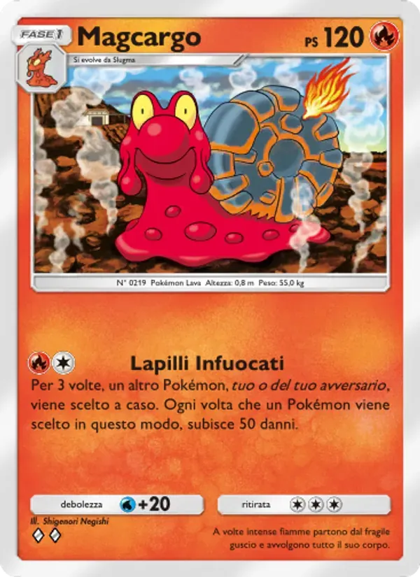 Magcargo card in Italian