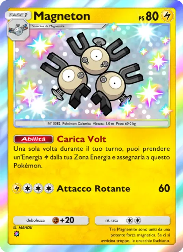 Magneton card in Italian