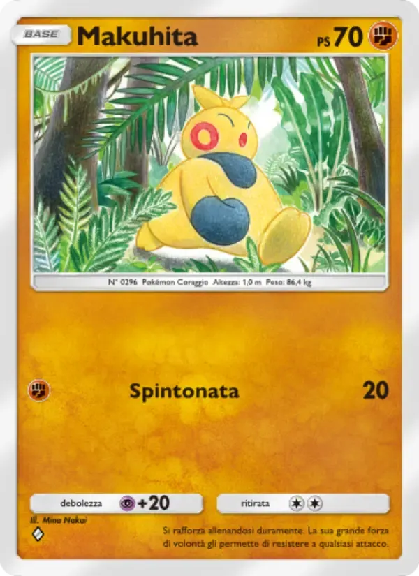 Makuhita card in Italian