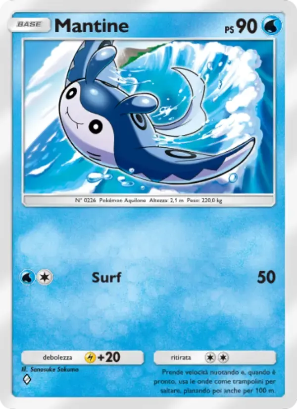 Mantine card in Italian