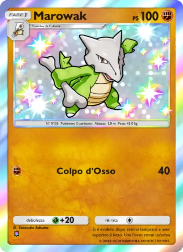 Marowak card in Italian