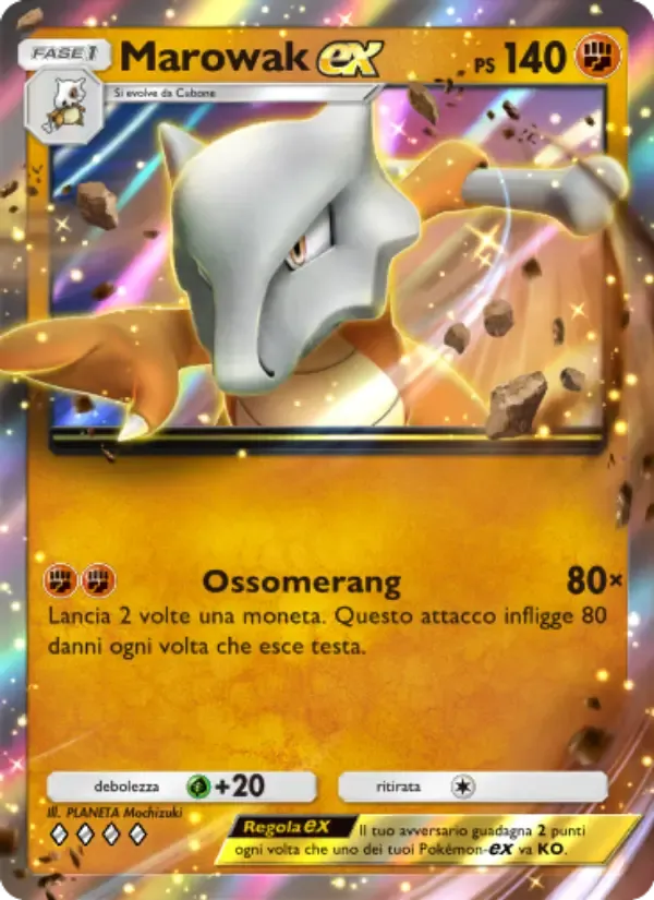 Marowak ex card in Italian