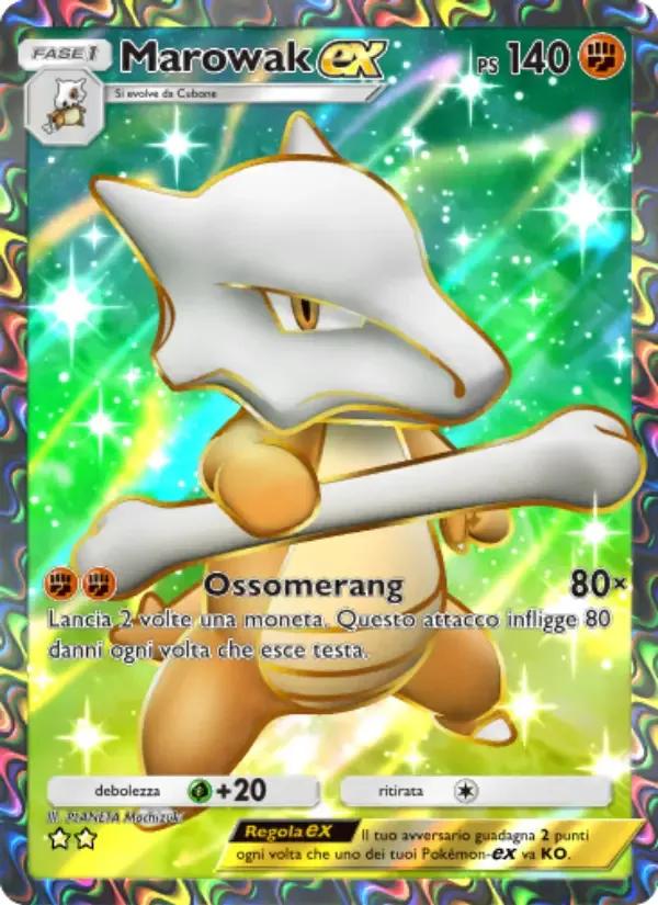 Marowak ex card in Italian