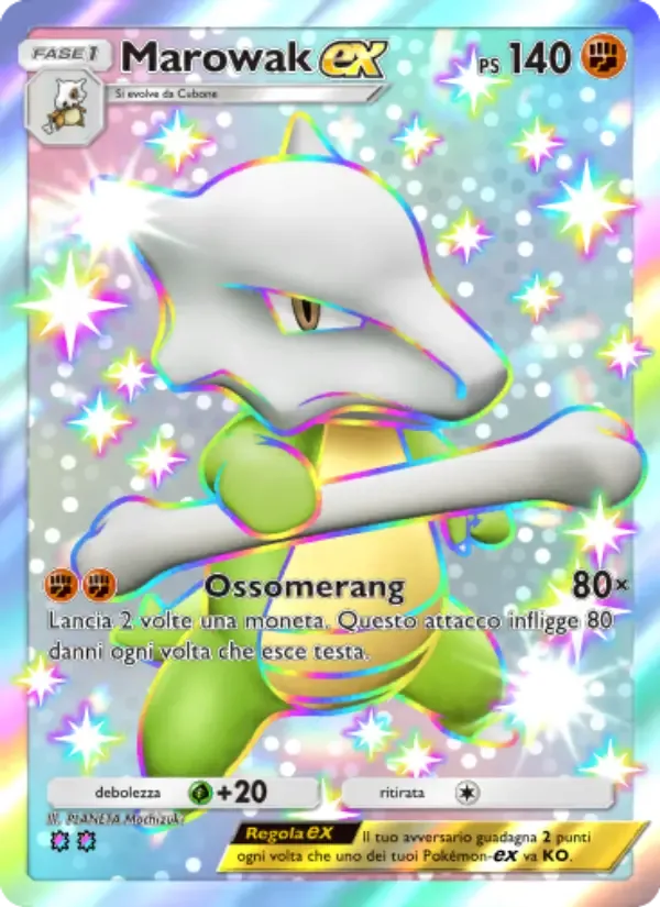 Marowak ex card in Italian