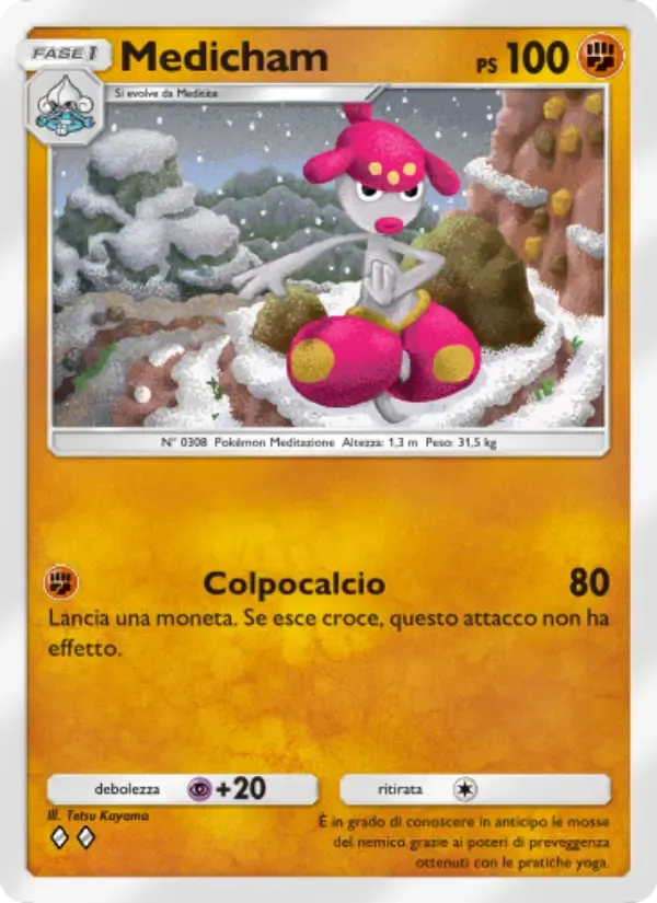 Medicham card in Italian