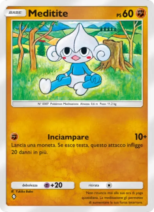 Meditite card in Italian