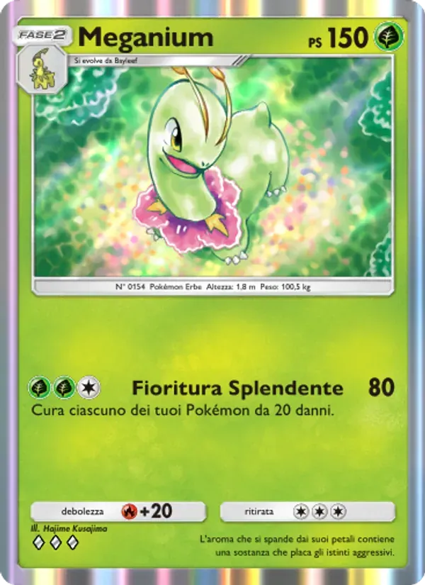 Meganium card in Italian