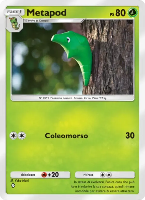 Metapod card in Italian