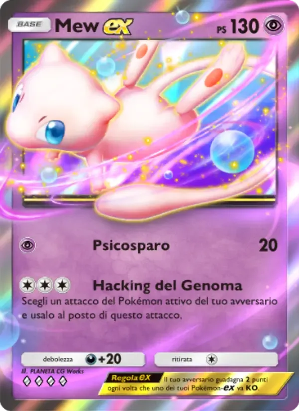 Mew ex card in Italian