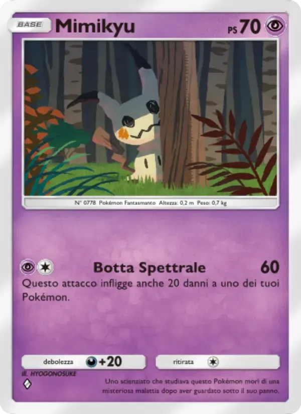 Mimikyu card in Italian