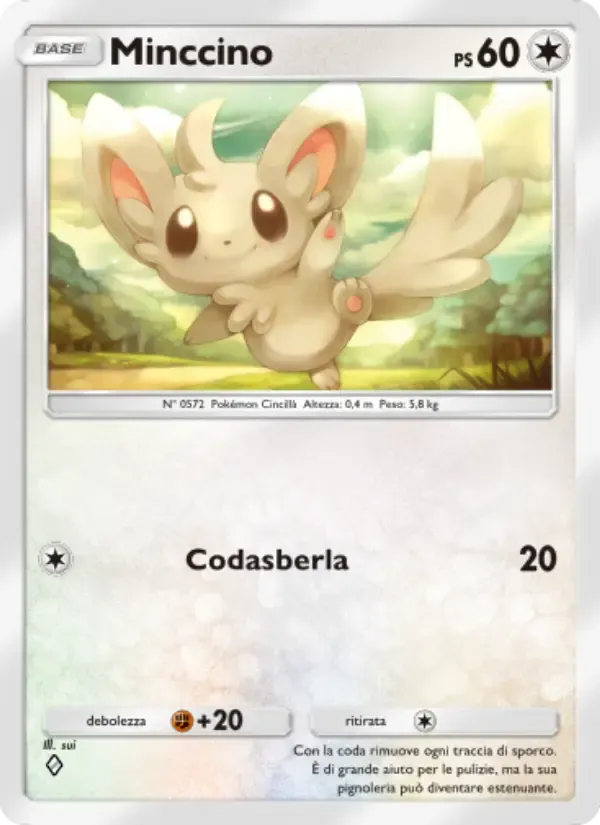 Minccino card in Italian