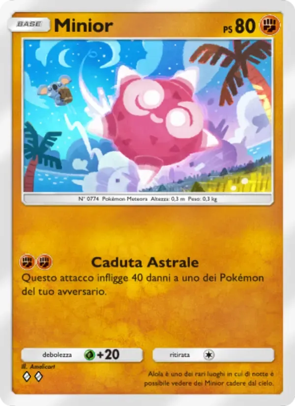 Minior card in Italian
