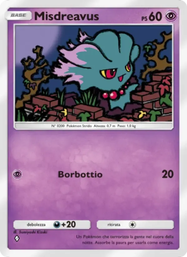 Misdreavus card in Italian