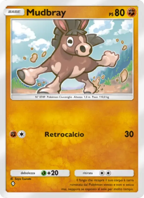 Mudbray card in Italian