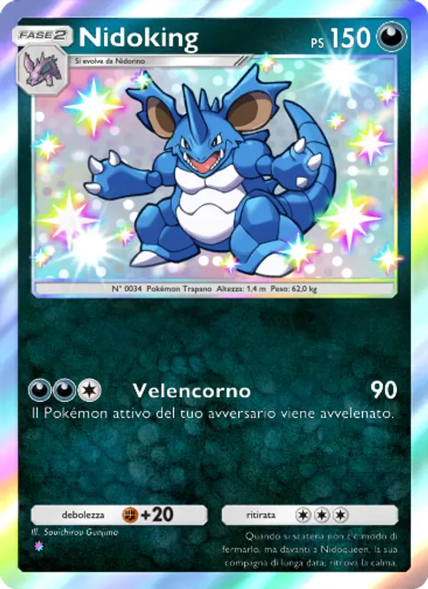 Nidoking card in Italian