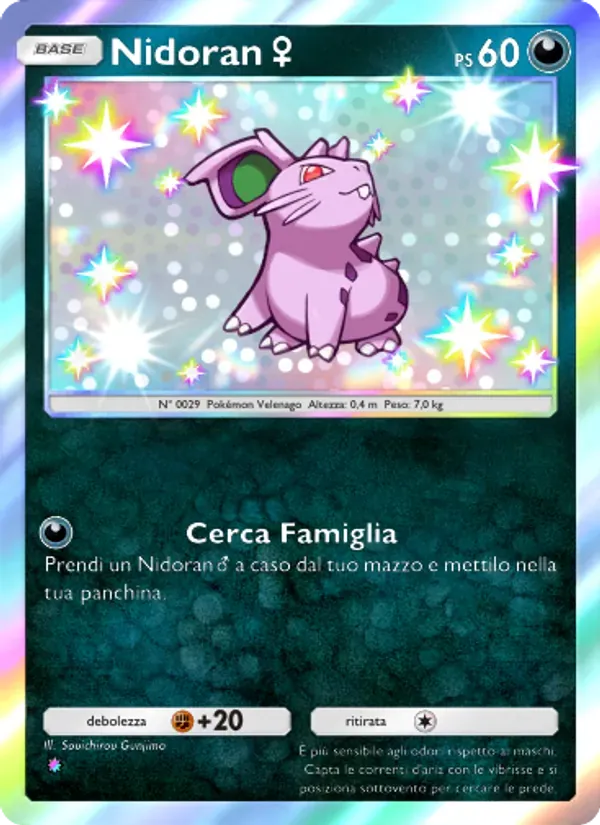 Nidoran♀ card in Italian