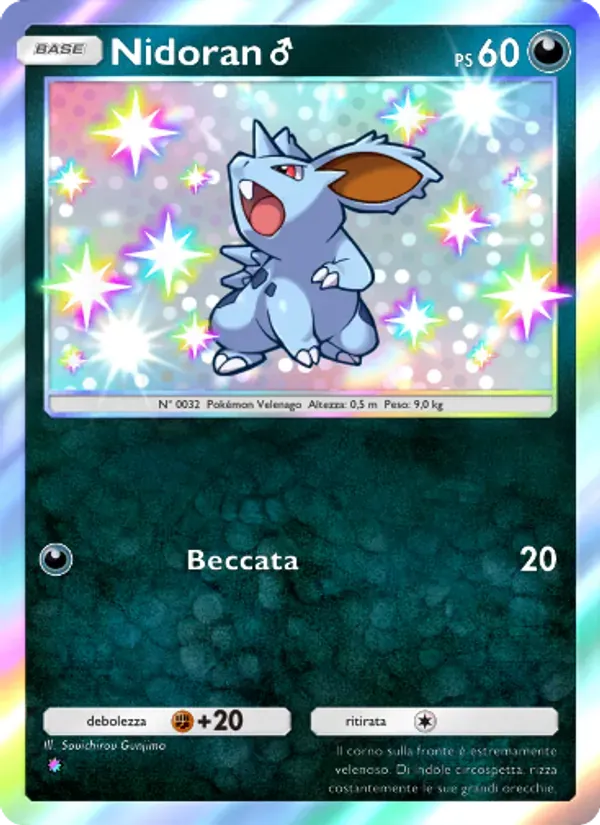 Nidoran♂ card in Italian