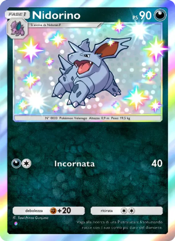 Nidorino card in Italian