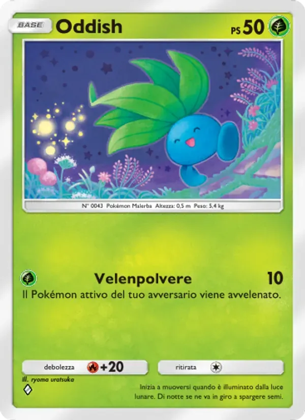 Oddish card in Italian