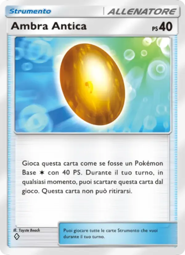 Old Amber card in Italian