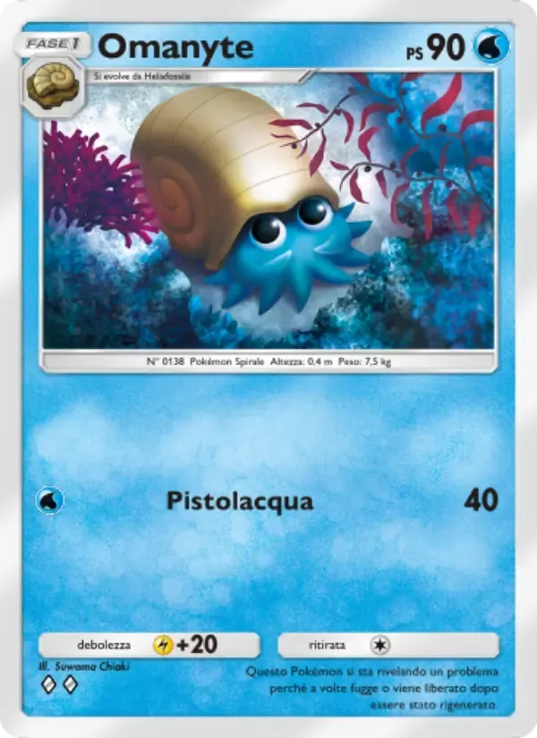 Omanyte card in Italian