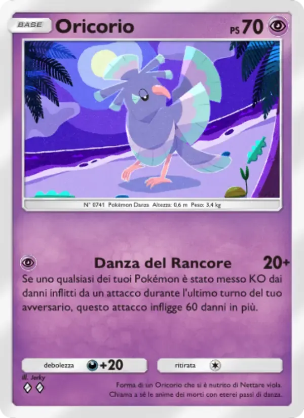 Oricorio card in Italian