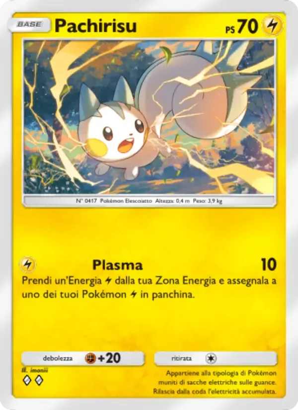 Pachirisu card in Italian
