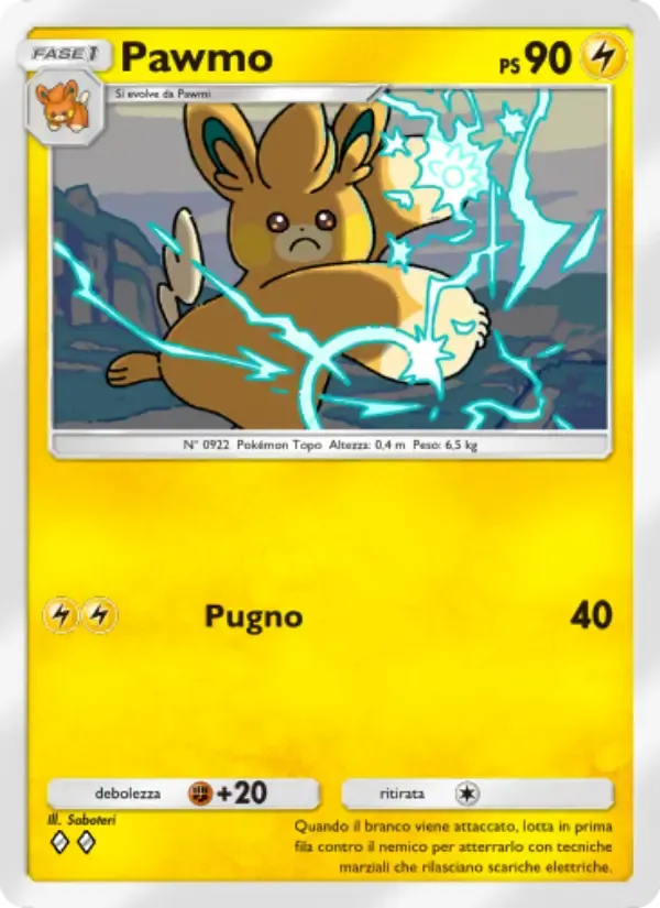 Pawmo card in Italian