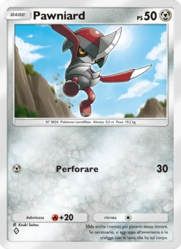Pawniard card in Italian